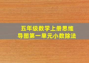 五年级数学上册思维导图第一单元小数除法