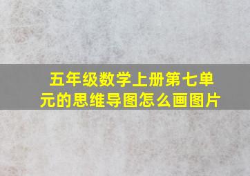 五年级数学上册第七单元的思维导图怎么画图片