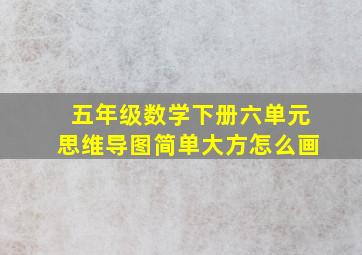 五年级数学下册六单元思维导图简单大方怎么画