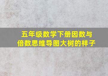 五年级数学下册因数与倍数思维导图大树的样子