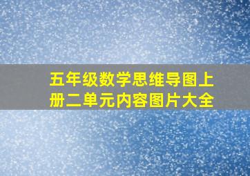 五年级数学思维导图上册二单元内容图片大全