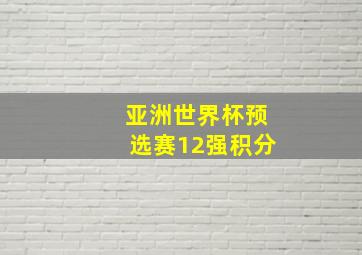 亚洲世界杯预选赛12强积分