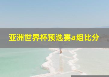 亚洲世界杯预选赛a组比分