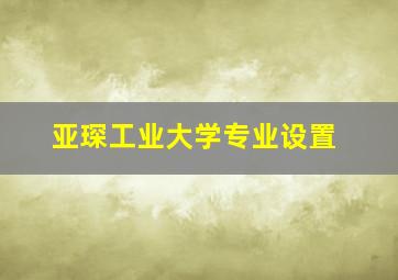 亚琛工业大学专业设置