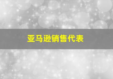 亚马逊销售代表