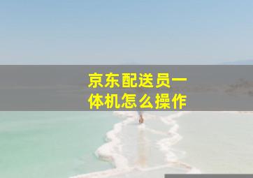 京东配送员一体机怎么操作