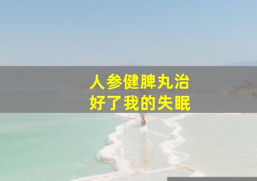 人参健脾丸治好了我的失眠