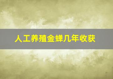 人工养殖金蝉几年收获