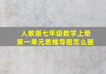 人教版七年级数学上册第一单元思维导图怎么画