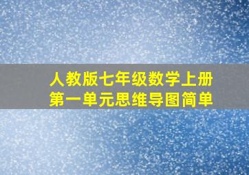 人教版七年级数学上册第一单元思维导图简单