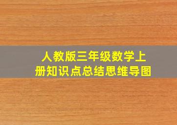 人教版三年级数学上册知识点总结思维导图