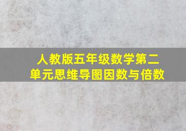 人教版五年级数学第二单元思维导图因数与倍数