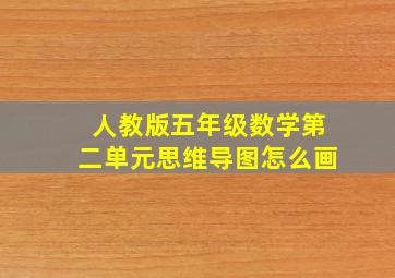 人教版五年级数学第二单元思维导图怎么画