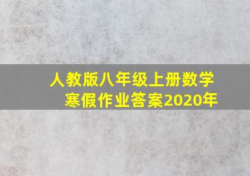 人教版八年级上册数学寒假作业答案2020年