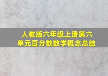 人教版六年级上册第六单元百分数数学概念总结