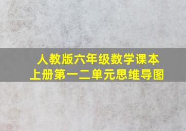 人教版六年级数学课本上册第一二单元思维导图