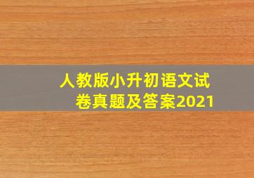 人教版小升初语文试卷真题及答案2021