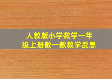 人教版小学数学一年级上册数一数教学反思