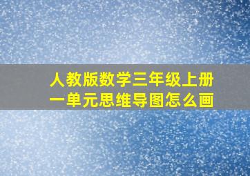 人教版数学三年级上册一单元思维导图怎么画