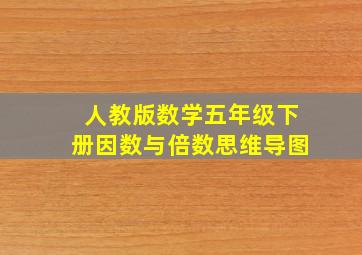 人教版数学五年级下册因数与倍数思维导图