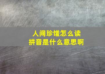 人间珍馐怎么读拼音是什么意思啊