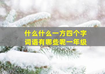 什么什么一方四个字词语有哪些呢一年级