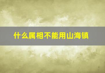 什么属相不能用山海镇