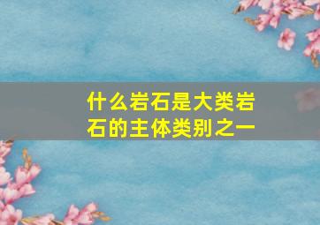 什么岩石是大类岩石的主体类别之一