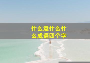 什么运什么什么成语四个字