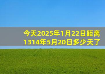 今天2025年1月22日距离1314年5月20日多少天了