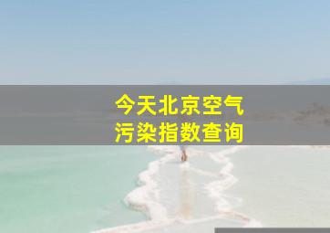 今天北京空气污染指数查询