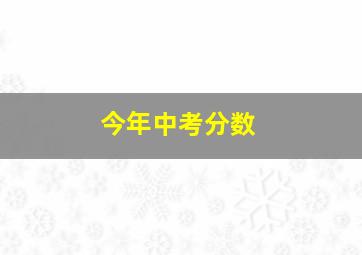 今年中考分数