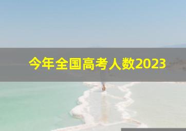 今年全国高考人数2023