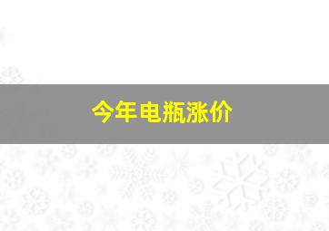 今年电瓶涨价