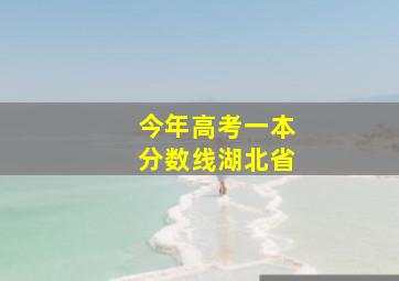 今年高考一本分数线湖北省