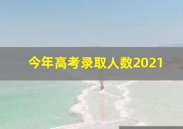 今年高考录取人数2021