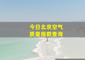 今日北京空气质量指数查询