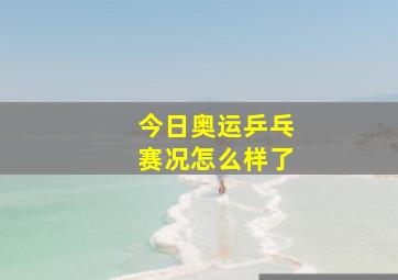 今日奥运乒乓赛况怎么样了