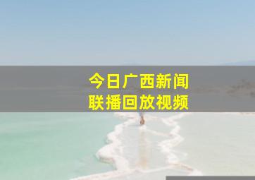 今日广西新闻联播回放视频