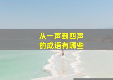 从一声到四声的成语有哪些