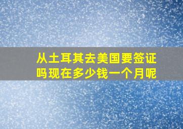 从土耳其去美国要签证吗现在多少钱一个月呢