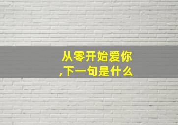 从零开始爱你,下一句是什么