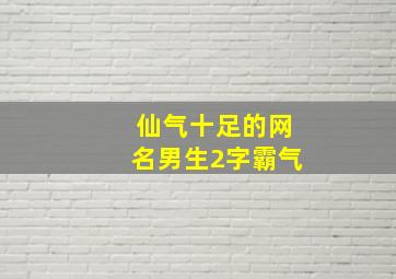 仙气十足的网名男生2字霸气