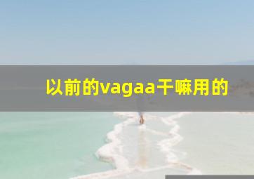 以前的vagaa干嘛用的