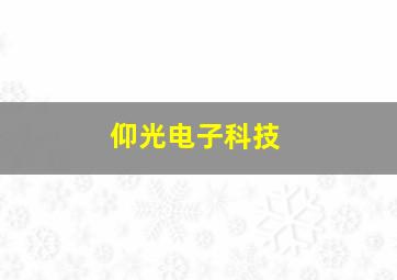 仰光电子科技