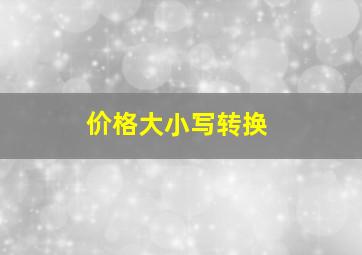 价格大小写转换