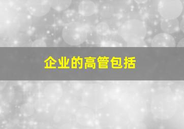 企业的高管包括