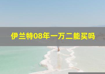 伊兰特08年一万二能买吗