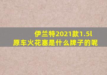 伊兰特2021款1.5l原车火花塞是什么牌子的呢