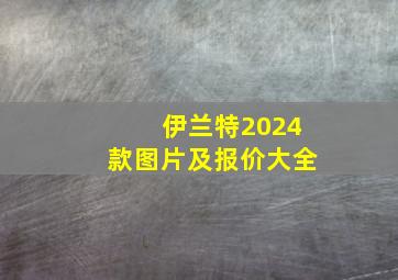 伊兰特2024款图片及报价大全